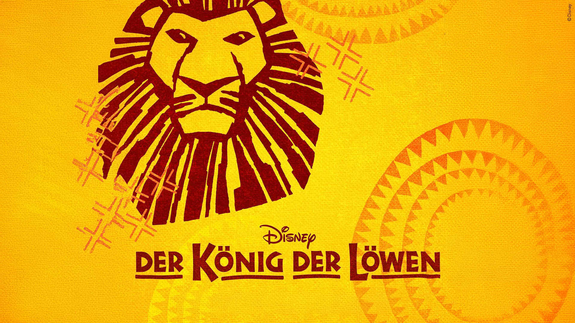 Zu sehen ist das Der König der Löwen Musical Logo.