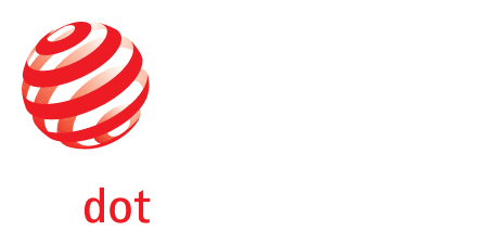 450x225 measurements red dot award white