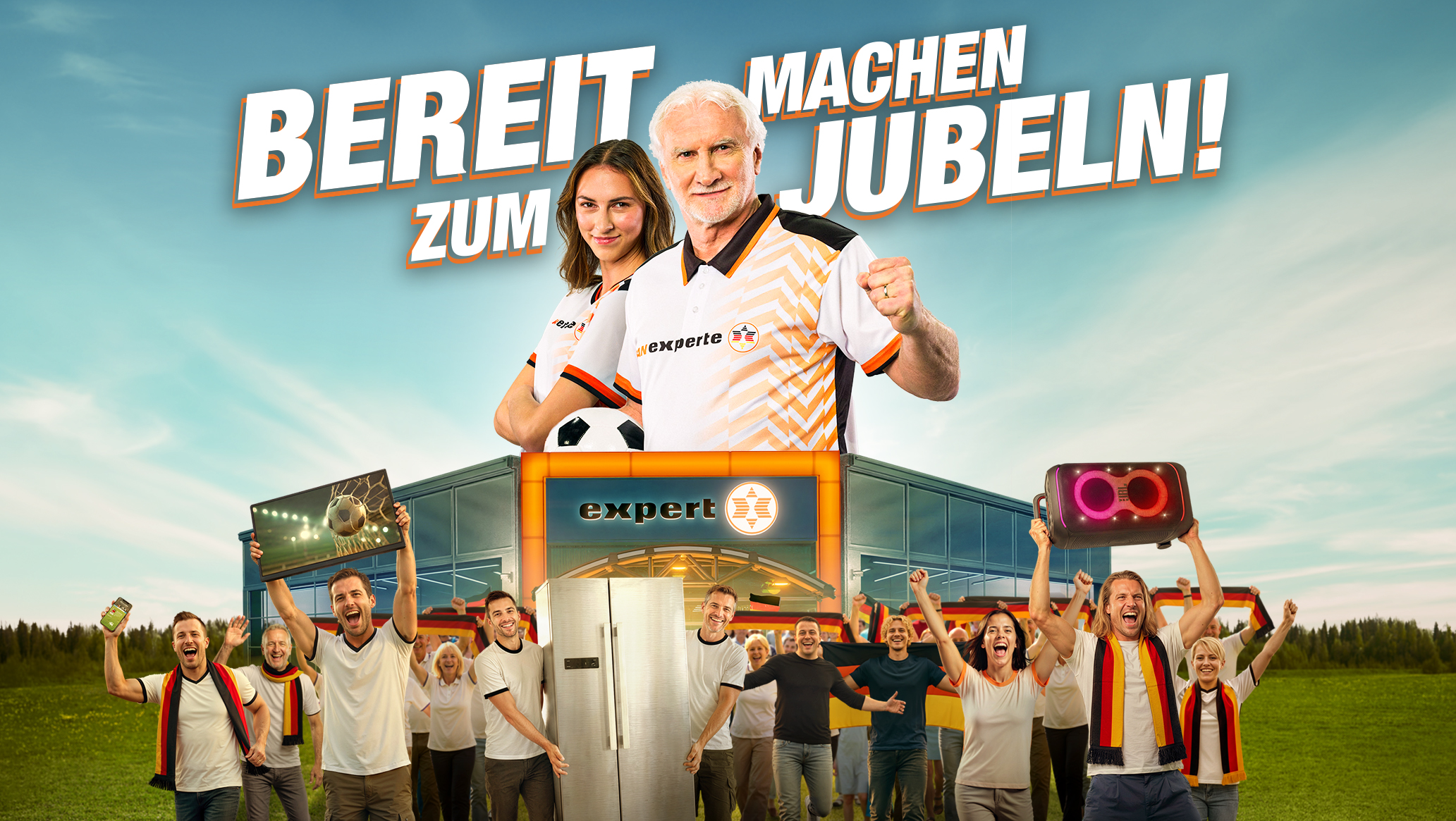 expert und Saint Elmo’s Hamburg starten WM-Kampagne mit Rudi Völler als Fan-experten